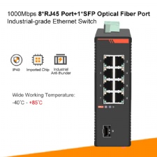 8 RJ45 Port 1 Optical Fiber Uplink Port Full Gigabit 1000Mbps Industrial Ethernet Network Switch Switcher