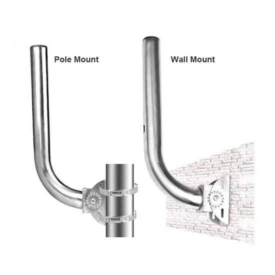 Stainless Steel Wall Pole Mount Lshaped AP Wireless Network Bridge Bracket