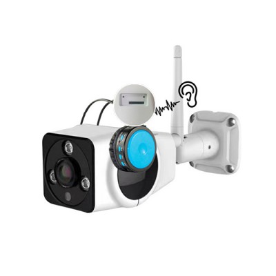 2megapixels 1080P Outdoor Wireless WIFI with Audio Insert Card 360degree Panoramic Fisheye IR Monitoring Bullet IP Camera