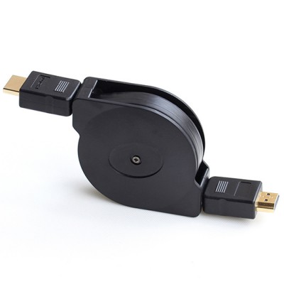 1m 1080P HD Gold-plated Plug Standard A Metal HDMI Telescopic Flat Video Audio Connection Cable 1.4Version Support 3D
