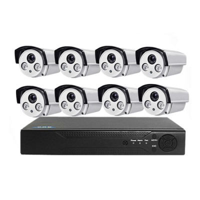 8CH 720p 1megapixels AHD Coaxial 1MP HD Ultra-far Transmission Camera DVR Kit Set Suit