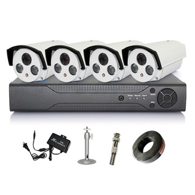 4CH 2megapixels 1080p 2mp AHD Coaxial HD Ultra-far Transmission Monitoring Surveillance Camera DVR Kit Set Suit