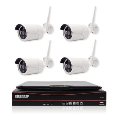 4CH 960p 1.3mp HD Wireless WIFI Connection Waterproof Network Camera NVR Kit Set Suit with 10.1inch screen