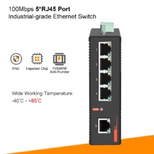 100Mbps 4 Port 1Uplink Port Industrial Ethernet Network Switch Switcher