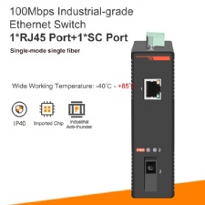 100Mbps 1 SC Optical Fiber Port 1 Electrical Port Industrial Ethernet Network Switch Switcher