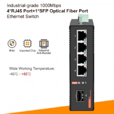 4 RJ45 Port 1 Optical Fiber Uplink Port Full Gigabit 1000Mbps Industrial Ethernet Network Switch Switcher