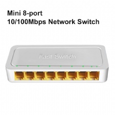 Cheap Portable 8*Port 10/100Mbps Mini Fast Ethernet LAN RJ45 Network Switch Hub Exchanger Switcher