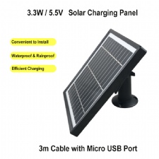 3.3W Small Solar Charging Panel for CCTV Cameras Micro USB Interface Product Mobile Phones Power Banks Small Fans